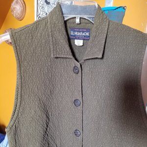 el huarache olive vest